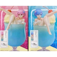 Round One Re:Zero Rem Ram Figure Cream Soda 2-Piece Set