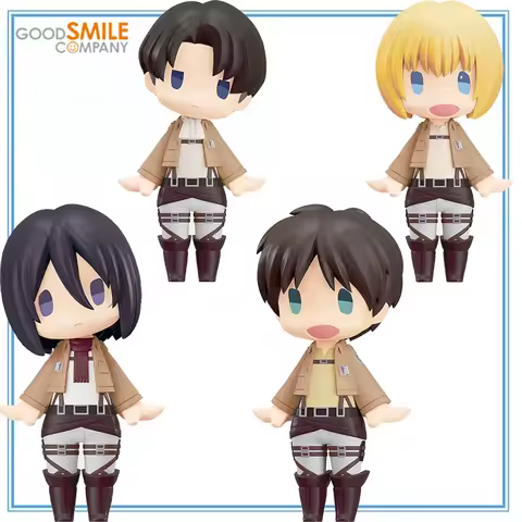 100% Original GOOD SMILE COMPANY Hello! Good Smile Shingeki No Kyojin Eren Yeager Mikasa Ackerman Le