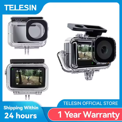 TELESIN 45M Waterproof Case For DJI Action 3 4 5pro Underwater Diving Housing Cover For DJI OSMO Act
