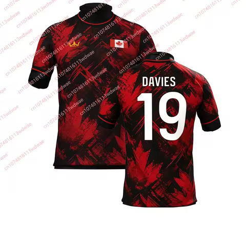 Canada Style clothing Football Jersey Quick-Drying Davies 19 Jersey Outdoor football Jersey training