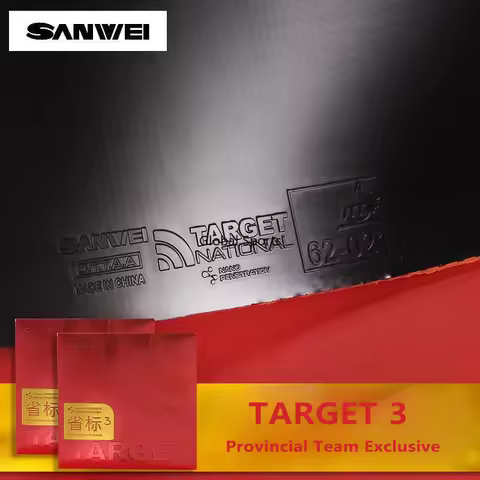 Original SANWEI Table Tennis Rubber Provincial TARGET PRO 3 (Nano Penetration Sticky Rubber) TARGET