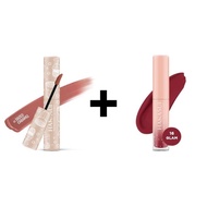 galerybeautysemarang PAKET LIPS OMBRE LIPCREAM HANASUI SALTEDGLAM (salted caramel + glam) Cairan Gli