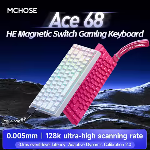 MCHOSE Ace 60 Pro 68 Magnetic Axis Mechanical Keyboard Customized Esports 0.01ms Latency RT 0.01mm 1