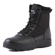รองเท้าปีนเขา ทนทานสำหรับมืออาชีพกลางแจ้ง รองเท้าบู๊ตยุทธวิธีทหาร SWAT Boots รองเท้าบูทสูงสำหรับผู้ชาย