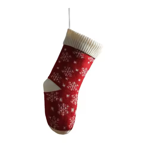 Unique Large Size Knitted Christmas Stocking Hanging Pendant Candy Bag Snowflake Stripe Christmas Ha