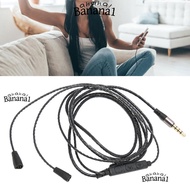 BANANA1EO Headphone Audio Cord, 130cm / 51.2in 3.5mm Plug Braided Wire, with Volume Control and Mic 