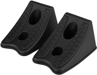 KIMISS 2pcs Wheel Chocks,Car Anti-slip Block Rubber Car Tyre Slip Stopper Wheel Alignment Block(Black)