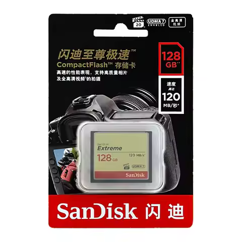 SanDisk CompactFlash 32G 64G 128G CF Memory Card 800X High Speed Compact Flash CF Card Applicable Di