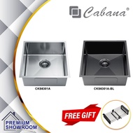 CABANA CKS6301A / CKS6301A-BL Undermount Handmade 304 S/Steel Nano Kitchen Sink Nano Sink Single Bow