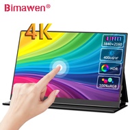 Bimawen 4K Portable Monitor 12.5'' UHD IPS AAAAA+ 3840x2160 Monitor Frame100% Adobe RGB HDR Speaker HDMI Type-C OTG w/Sm