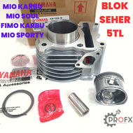 BLOK SEHER SET 5TL YAMAHA MIO KARBU SOUL SPORTY SMILE FINO KARBU KUALITAS ORIGINAL YGP BOK PISTON