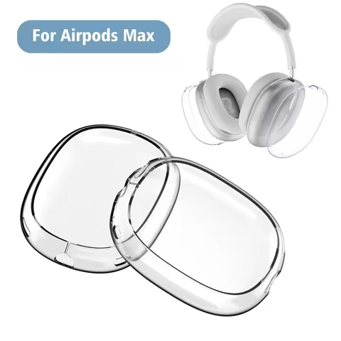 For AirPods Max Transparent Case Soft TPU Anti-Scratch Cover Sleeve Protective Cases For Apple AirPo