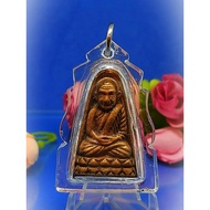 大名显赫屈倉海BE2524流行模熨斗模显圣国师龙婆托老铜牌，已包装精美厚版透明防水佛牌盒 BE2524 Popular Phim TaoRit Pra Lp Thuad, Wat ChangHai,