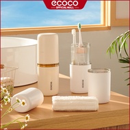 Ecoco Travel Toothbrush Holder Collapsible with 2 or 3 Toothbrush Cups Organizer Portable