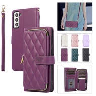 New Casing for Samsung A12 A13 A14 A23 A33 A34 A51 A52 A71 A72 Fashion Zipper Flip Stand Leather Wallet Case Cover