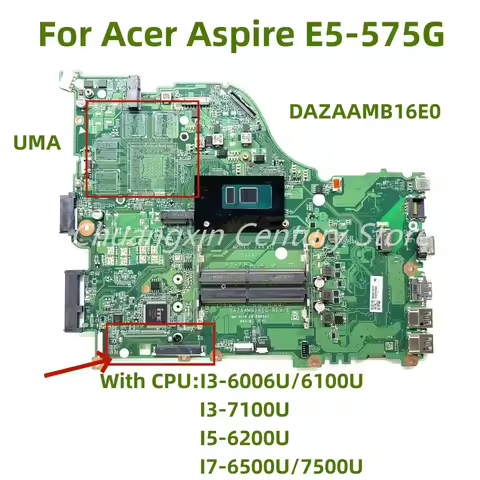 DAZAAMB16E0 DA0ZAAMB8D0 For Acer Aspire F5-573 E5-575 E5-575G Laptop Motherboard With I3 I5 I7-6TH/7