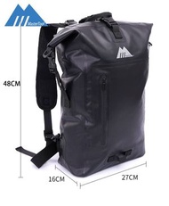 MasterTool - 30L黑色雙肩防水背包，防水背囊，戶外防水袋，游泳包，沙灘袋，旅遊包，露營包，日常時尚背囊，輕便易攜，漂浮防水背包，防水袋，水上運動背包