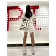 實拍❤ New Product High Quality High-end Plaid Canvas Woven Large-capacity Commuter Bag Niche Korean Wo