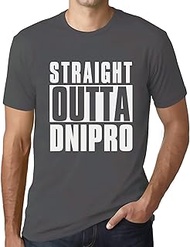 Men's Graphic T-Shirt Straight Outta Dnipro Eco-Friendly Limited Edition Short Sleeve Tee-Shirt Vint