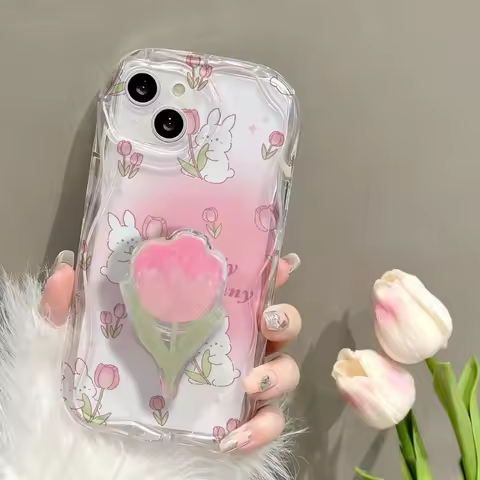 3D Tulip Holder Flower Case For Honor X5C Plus 400 90 Smart X7D X9D X7 Magic 4 Lite 70 90 Lite 9X 20