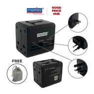 Morries Travel Adapter With 2 USB