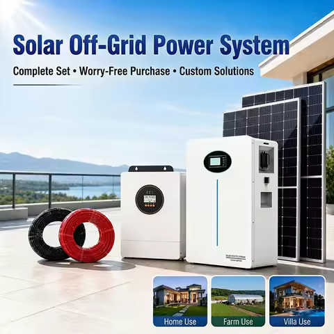 Industrial Hybrid Solar System 30KW 50KW 100KW 200KW Off-Grid Complete Set 3 Phase 380V Energy Stora
