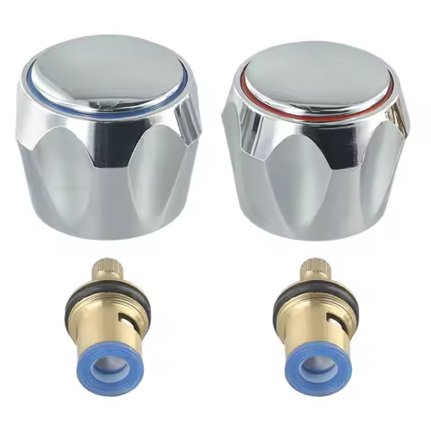 Kitchen/bathroom Faucet Handle Handwheel Tap Reviver Conversion Kit 1/2Inch Replacement Heads Thread