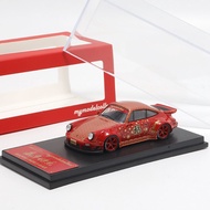 รถโมเดล Porsche 964 รุ่น Snake Year Spring Edition ขนาด 164 ของสะสม ของเล่นจำลองโลหะผสมแบบคงที่ จำนว