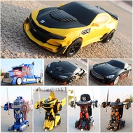 Hadiah Hari Kanak-kanak Transformers Kereta Kawalan Jauh RC Bumblebee Optimus Prime Mengubah Kereta 