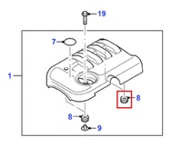 #MD ยางรองฝาครอบเครื่อง FORD RANGER / MAZDA BT-50 ปี 2006-2011 (จำนวน 1อัน) อะไหล่แท้เบิกศูนย์ ซื้อผ