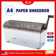 ALX A4 A5 Size Mini Paper Shredder Documents Cutting Machine Manual Hand File Tool School Pencincang Kertas 手动碎纸机