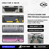 ATTACK SHARK X98 PRO Wireless Mechanical Keyboard TFT Color Display Bluetooth & 2.4G Wireless & Wire