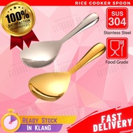 Rice Cooker Spoon Stainless Steel Gold Rice Cooker Spoon 🔥Stock In Klang🔥 Rustproof Golden Rice Sendu (Gold)