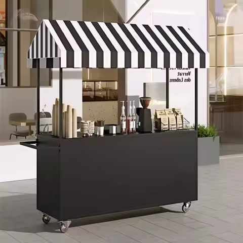 【Best-selling】Outdoor stall trolley Night market Mobile stall Snack car Food truck Commercial float 