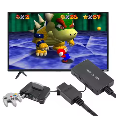 MnnWuu 1080P N64 To HDMI-compatible Converter Game Adapter For Nintend N64 / SNES toHDMI-compatible 