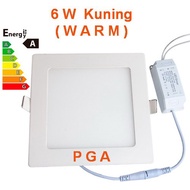 6W Warm Yellow Square Led Panel Light 6W Thin Square Downlight/