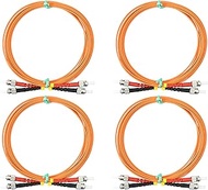 3M - 4Pack ST to ST Fiber Optic Patch Cable Multimode OM1 Duplex 62.5/125µm Optical Patch Cord 1G/10