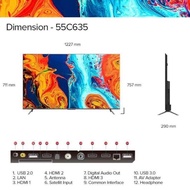 TCL 55C635 Qled Google TV Android TCL 55 Inch 55C635 Qled 4K TCL 55"