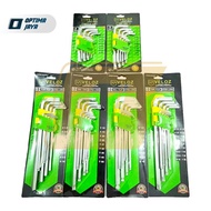 L Key Set 9 Pcs Short Long Veloz / (Flat-Flat; Torx-Flat; Torx-Torx; Ball Flat)