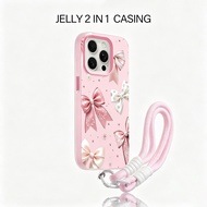 ELEGAN Pink Ribbon Pink Gemoy Casing hp Oppo Reno 15F 15 Pro Max A6T Pro 5G A6X 14F A3X A5 2025 A5 P