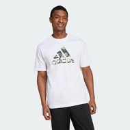 adidas ไลฟ์สไตล์ เสื้อยืดพิมพ์ลาย Camo Badge of Sport ผู้ชาย สีขาว IW2676