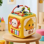 [lzdjlmy2ua] Baby Activity Cube with Handle Rounded Activity Cube with Interactive Features Safe Edu
