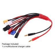 8 In 1 Charger 4.0mm Banana Adapter Connector T Tamiya Futaba XT60 EC3 JST Wire Cable Lipo Battery R