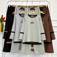 Suit Women's MuslimWanita, Imported Knit T-Shirt, Alo Screen Printing Modern Women's Alo Daily Pants