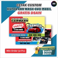 CUSTOM CAR WASH COUPON THICK GLOSSY MATERIAL DOES NOT FADE CUSTOM CAR WASH COUPON CAR STEAM COUPON