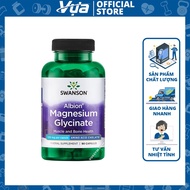 Swanson - Albion Magnesium Glycinate 133mg (90 capsules) - Support bones and joints, reduce fatigue, Genuine