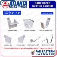 ATLANTA DURACON Rain Water Gutter | Downspout System Connector PVC Fittings 12" | 18"