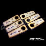 H2c titanium Mirror Cover Pair + Rubber Cover