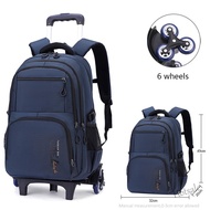 【Hot Sale】 ≥ Ⅳ E49 rolling schoolbags for primary high school backpacks with wheels travel pack kids boy waterproof school bags trolley luggage bag