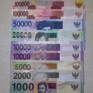 Koleksi Set Uang Lama Indonesia 9 Lembar UNC Baru Gress